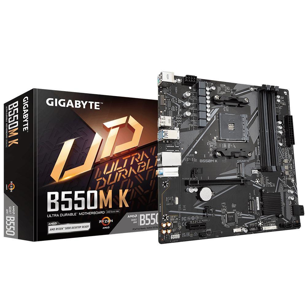 Gigabyte B550M K scheda madre AMD B550 Socket AM4 micro ATX (MB AMD AM4 B550M K D4 MATX)